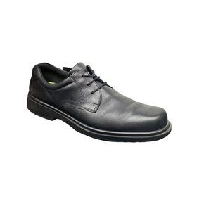 Ecco Mens Walker Oxford Shock Point Black Leather Lace-up Oxfords Shoes Size 14